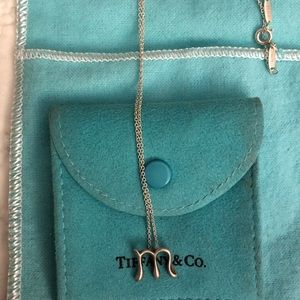 Tiffany & Co Sterling Silver “M” Necklace